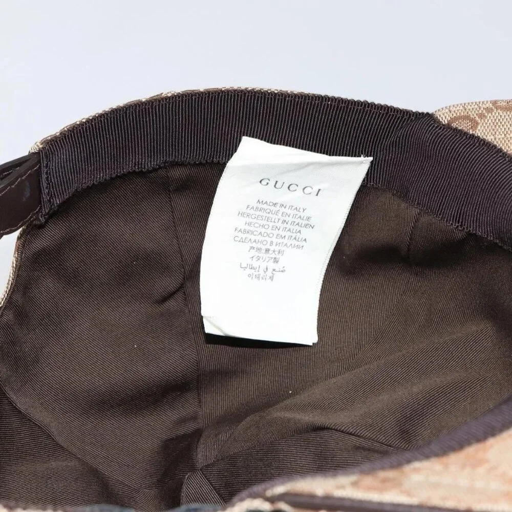 GUCCI GG Canvas baseball Cap M Beige Red Green 200035 Auth am9353 - Picture 12 of 14